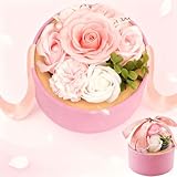 Jinfanshurich Seifenblumenstrauß im Geschenk-Box – Handgefertigte Rosen aus Seife, Duftend...