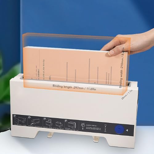 Máquina de encadernação térmica, máquina de encadernação de livros com capacidade para 280 folhas, e