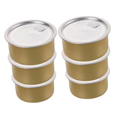 Garneck 100ml Small Round Food Storage Containers with Lids Metal Tins for Cat Dog Treats Airtight Dog Food Storage Portable for Travel