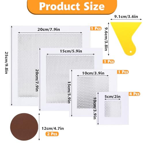 10 Stück gipskartonplatten Trockenbau Reparatur Set Aluminium Wand Reparatur Patch Selbstklebend,Drywall Patch mit Schaber und Schleifpapier,Reparatur Pflaster für Trockenbau Gipskarton-10*15cm