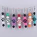 Phamines Silicone Bead Dog Paw Keychain Car Key Bag Accessories Charms for Women, Claw Keyring for Handbag Backpack Wallet (Black)