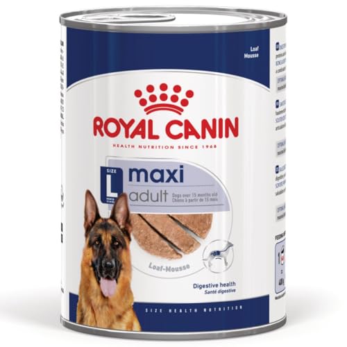 Royal Canin Maxi Adult, Cibo Umido per Cani di Taglia Grande, Lattine da 410 g, Confezione da 6