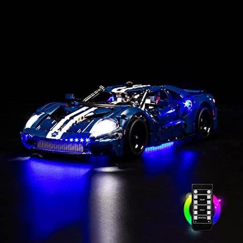 VONADO LED Lights Set Compatible with Lego 2022 Ford GT 42154, Remote Control Technic Ford GT Light Kit Compatible with Lego Car for Adults 42154 (NO Model) Cover