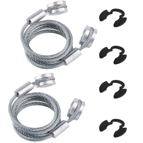 2pcs Hood Control Cable with 4pcs Circlips Hood Release Latch Cable Replacement Suitable for Peterbilt 1987-2010 357/375 / 377/378 / 379 Replaces Parts Accessories L92-6000-0718/924-5402