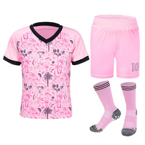 MUDJEAN Kids Soccer Jersey for Girls Soccer Clothes Boys 4T