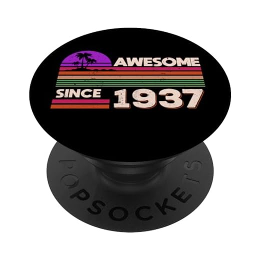 87 cumpleaños Hombres Mujeres Impresionante Desde 1937 PopSockets PopGrip Intercambiable