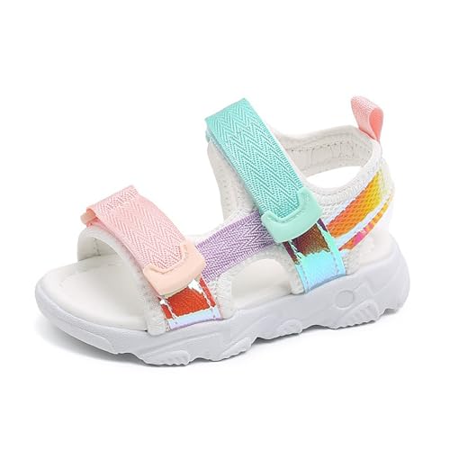 IWIHMIV Girls Comfortable Sandals Kids Outdoor Flat Sandals Non Slip Open Toe Summer Flower Casual Beach Shoes2