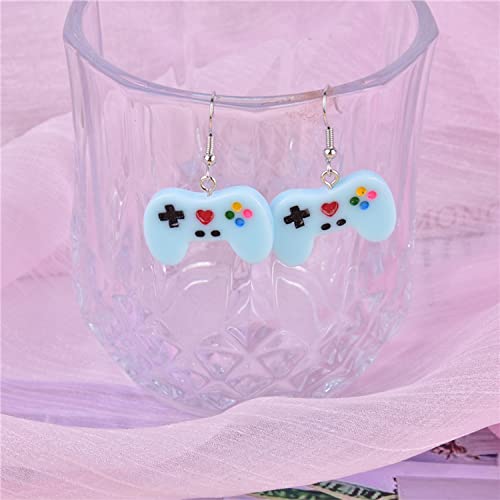 Gbahfy 6 Pairs Video Game Controller Charms Video Game Resin Gamer Earring Game Lover Jewelry Gift For Her Game Enthusiast Dangle Hook Jewelry Set (Black+Purple+Red+White+Green+Pink) #TOP5