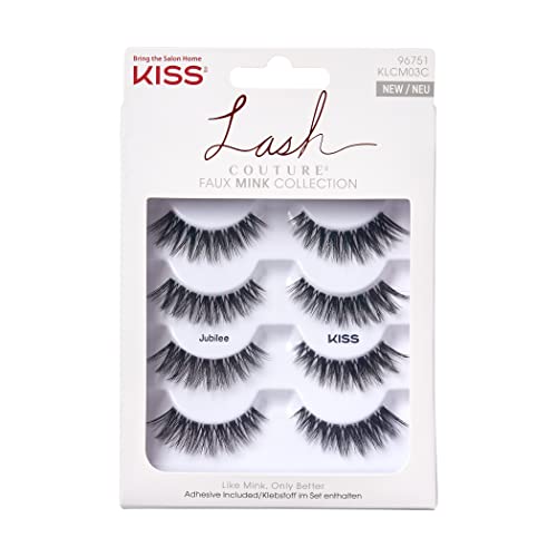 Faux cils multipack KISS Lash Couture Jubilee volume naturel réutilisables