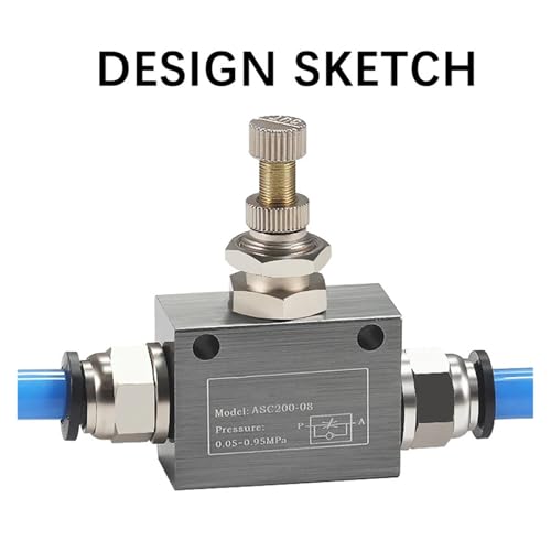 Vanne papillon pneumatique unidirectionnelle ASC300-10 à débit réglable - 8
