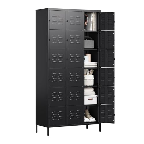 Letaya 18-Door Lockers with Shelves for Staff