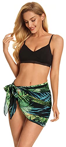 Image of Swimsuit Coverups for Women Sarong Beach Bikini Wrap Sheer Short Skirt Chiffon Scarf for Swimwear