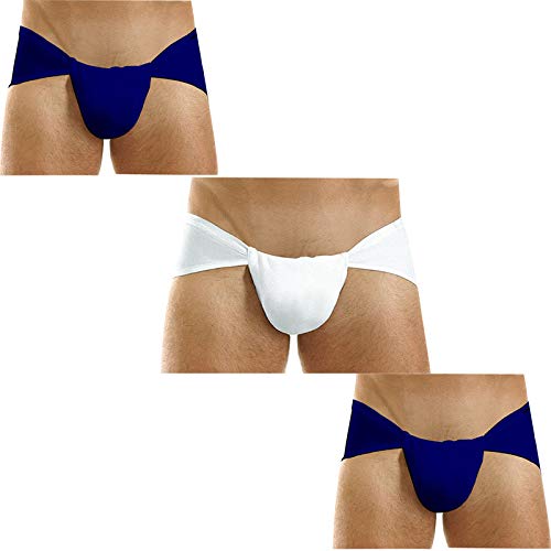 Men's Mercerized Cotton Langot for Gym, Khusti and Physical Activities (Navy; Free Size) Pack of 3-image-43