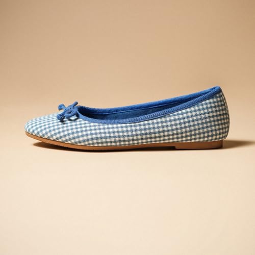 Image of Theater Swans Casual Ballet Flats for Women | Stylish Slip-on Ballerina with Bow Detail | Lightweight Comfortable Footwear with Cushioned Insole
