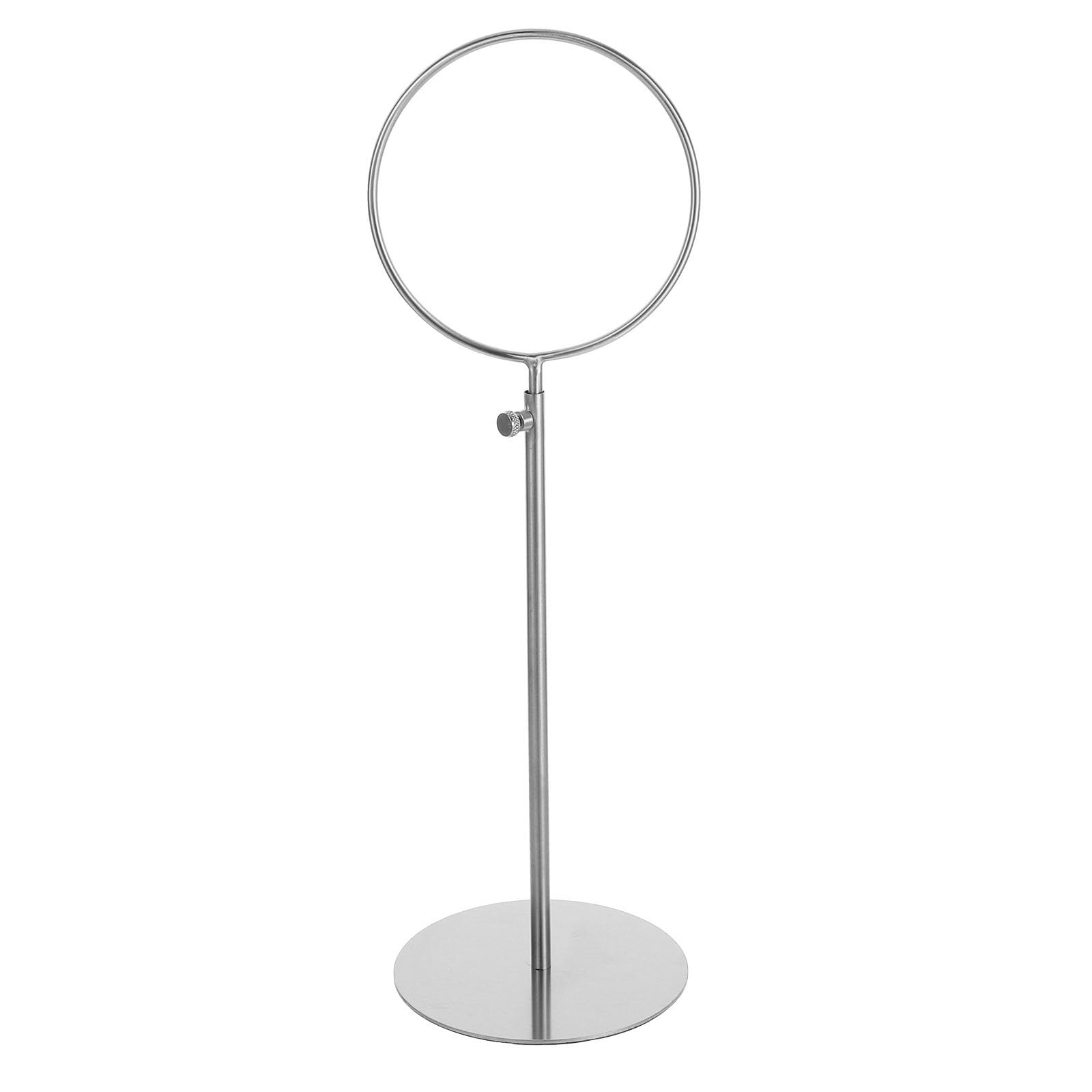 Présentoir à foulards organisateur réglable argenté en acier inoxydable pour dressing