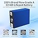 3.2v 320AH LiFePO4 Grade A Battery Cells - 8000+ Deep Cycle Lithium Replacement Batteries for Solar Systems, Cars, RVs, Boats（4PCS）