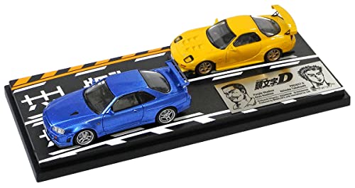 MODELER'S 1/64 頭文字D セットVol.8 高橋啓介 RX-7 (FD3S) & 星野好造 スカイラインGT-R (BNR34) 完成品 MD64208