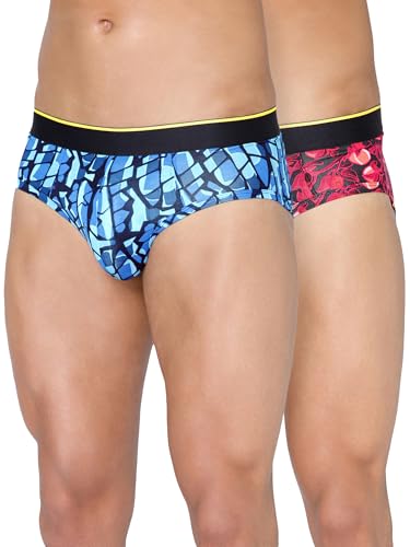 Image of Bummer Men's Printed Micro Modal Briefs Underwear | Ultra Soft & Breathable | Combo Pack of 2