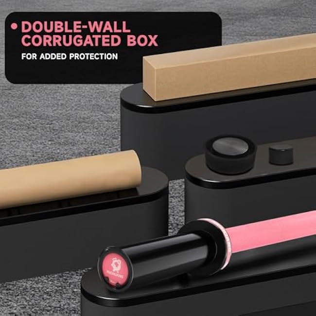 Olympic Barbell 6FT 35LB ¨C 2 Weightlifting Bar for Home Gym Fitness, Squats, Deadlifts, Hip Thrusts, Bench Press, Strength Training ¨C 500LB Capacity ¨C Red/Blue/Pink