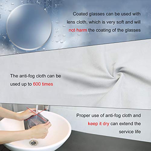 Image of Microfiber Anti-Fog Eyeglasses Cleaning Cloth, Lens Wipes for All Electronic Device Screens(3PCS Anti-Fog Cloth)