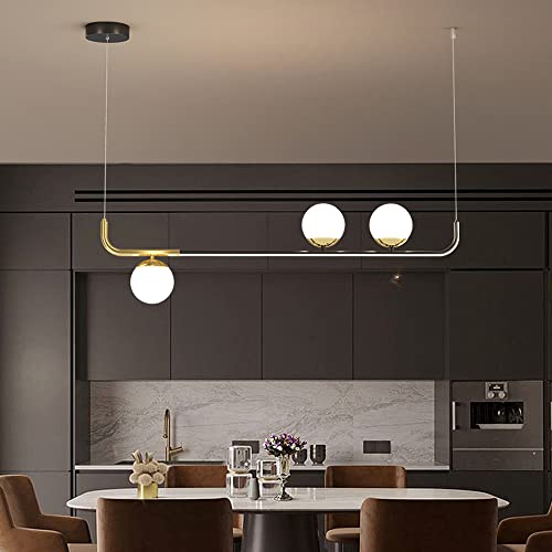 Pendentif lampe LED dimmable et lustre suspendu moderne en métal pour déco restaurant - 5