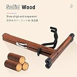 Donner Wooden Guitar Stand, Acoustic Guitar Stand Folding Electric Guitar Stand Floor with Foam Padded for Bass, Ukulele, Mandolin, Banjo, Cello