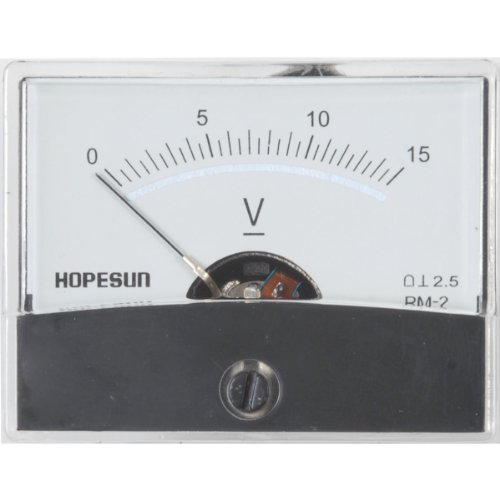 Image of Velleman AVM6015 Analog Voltage Panel Meter, 1 Grade to 12 Grade, 19 inch Wide, 24 inch Length, 15 VDC