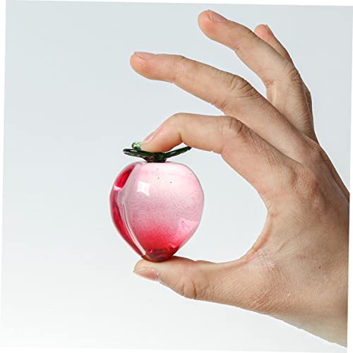Housoutil 3Pcs Peach Ornaments Artificial Fruit Crystal Decorations Peach Decor Peach Photo Prop Fruit Collectibles Artificial Peach Fruit Fake Fruit Peach Kitchen Decor Peach Bathroom Decor #TOP4