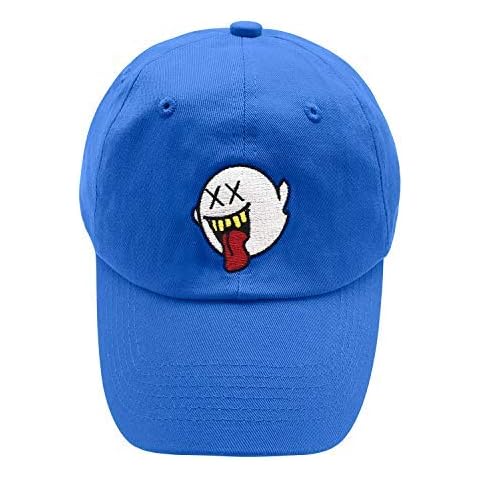 HSYZZY Distressed Boo Dad Hat Embroidered Baseball Cap Cotton Hat Ponytail for Men and Women, Navy, One size Cover