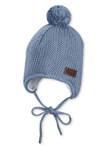 Bonnet à pompon tricoté Sterntaler avec cache-oreilles pour enfant