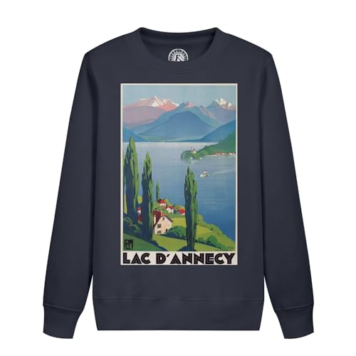 Sweatshirt enfant Lac d'Annecy le cadeau souvenir idéal style art déco 30's