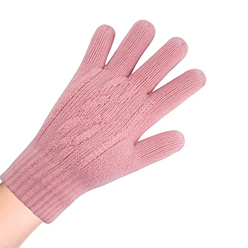 2 Pairs Kids Winter Knit Gloves Boys Girls Warm Thermal Cable Knitted Gloves 2-6-10-14 Year Wool Fleece Lined Mittens 6