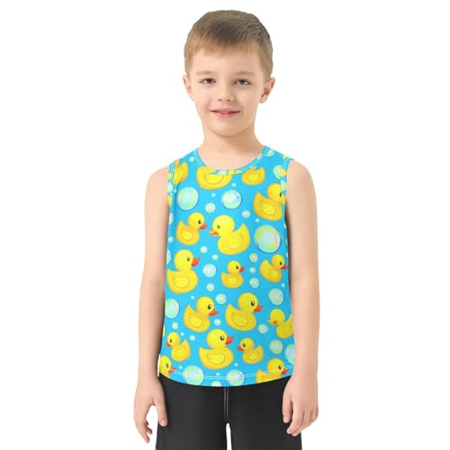 J JOYSAY Rubber Duck Bubble Boys Tank Top Sleeveless Muscle Shirts Quick Dry Kids T-Shirts 3-15T2