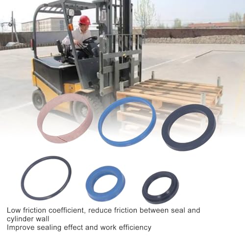 Kit de Vedação de Cilindro de Empilhadeira, 6 Peças, Resistente Ao Envelhecimento, Material de Borra