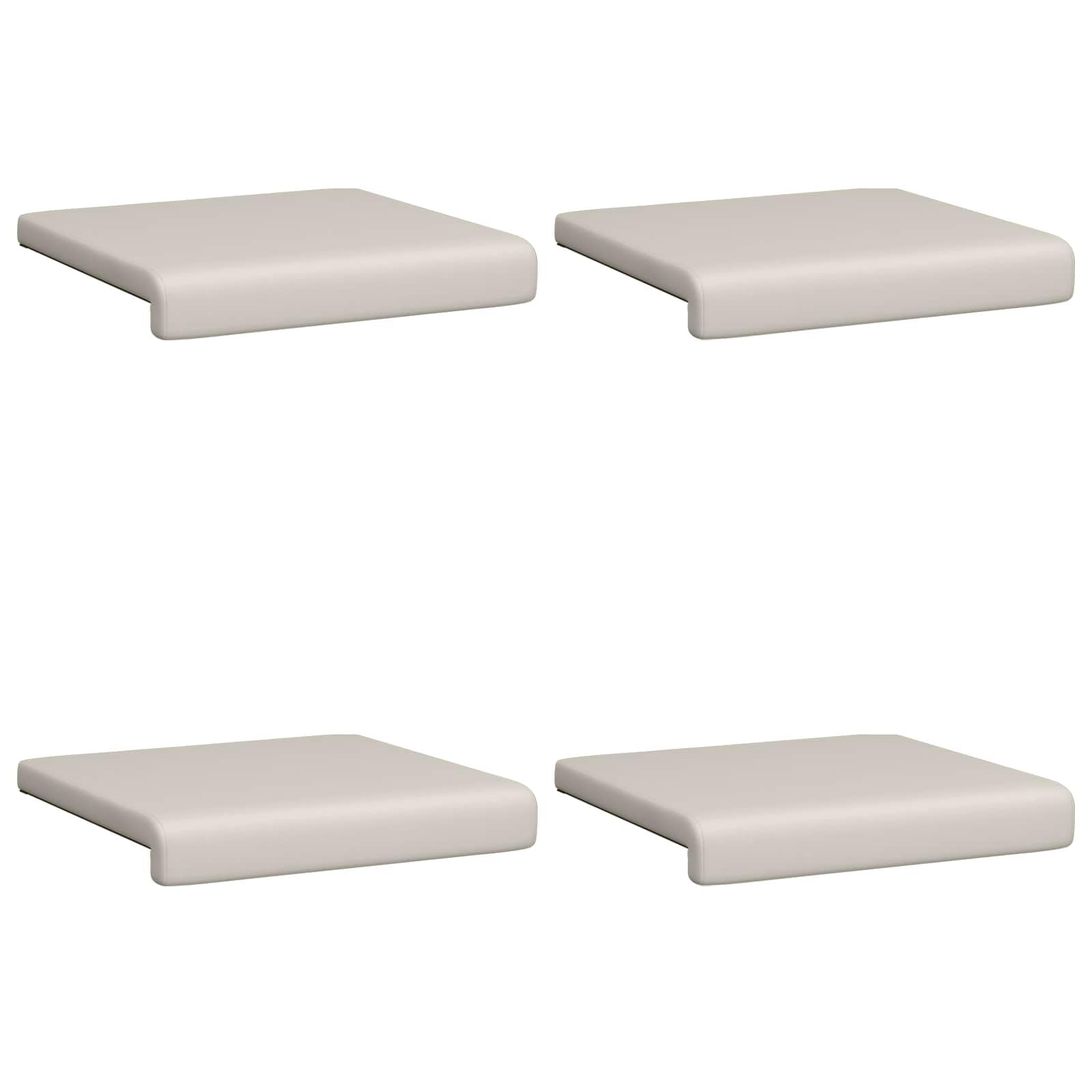 Fengshui Bankkissen 4er Set Struktursamt Hafer 35 cm | Rutschfeste Unterseite, Schaumstofffüllung, Holzwerkstoffrahmen, pflegeleicht mit feuchtem Tuch