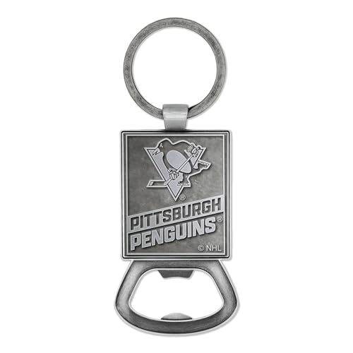 Ouvre-bouteille porte-clés NHL Hockey Pittsburgh Penguins style étain