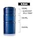 BlenderBottle ProStak Twist n' Lock Storage Jars Expansion 3-Pak with Pill Tray, Navy/Navy
