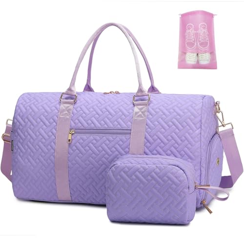 Sac de sport femme avec poche humide et compartiment chaussures grande capacité