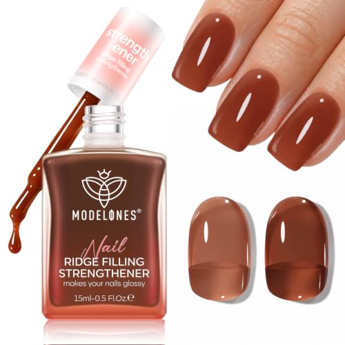 Modelones Nail Strengthener and Growth, Fall Brown Nail Polish Hardener