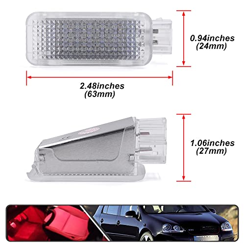 Lámpara LED roja interior para puertas de auto miniatura 6