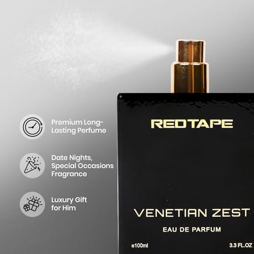 Image of Red Tape Venetian Zest Eau De Parfum for Men 100ml | Premium Long-Lasting Perfume | Fresh & Elegant Scent | Luxury Fragrance for Men | Ideal for Gifting | Best Gift for Him