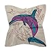 Dolphin Sea Animals Silk Like Head Scarf for Women Bandana for Hair Wrapping Fashion Accessory Square Hair Scarves 25