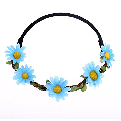 Awaytr Lady Girl Fashion Bohemian Flower Crown Floral Garland Headbands (B-Mixed Color-9Pcs) #TOP7