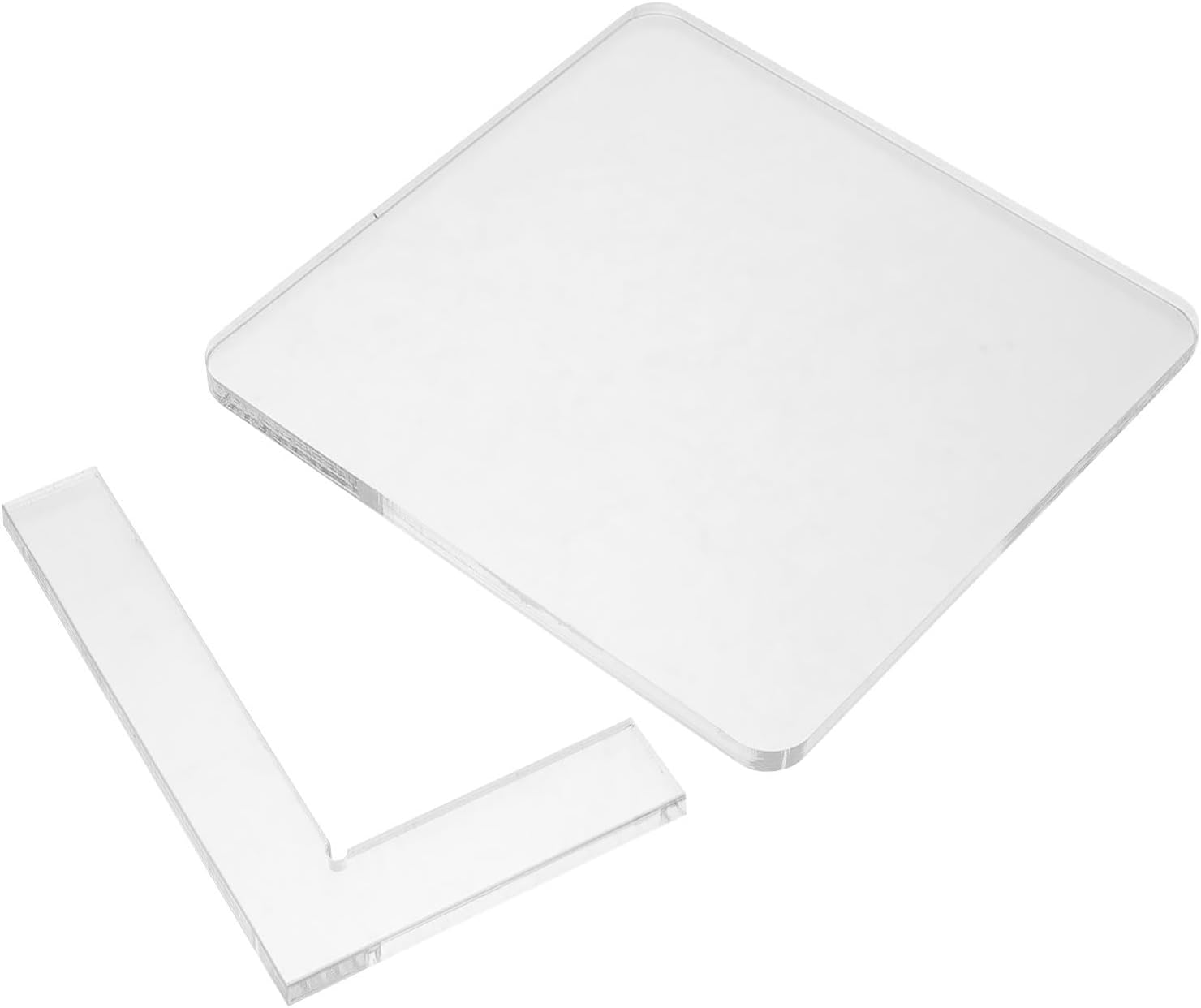 Acrylic Stamp Positioner Kit, L Shape and Square, 2 Pcs
