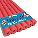 Oodles of Noodles Deluxe Foam Pool Swim Noodles - 6 PACK Red 52 Inch Wholesale Pricing Bulk Pack and Free Connector