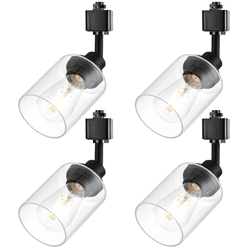 Wanluce 16450-1SP-4BL 4 Pack H Track Lighting Heads Black Ceiling Track Lighting Fixtures cover