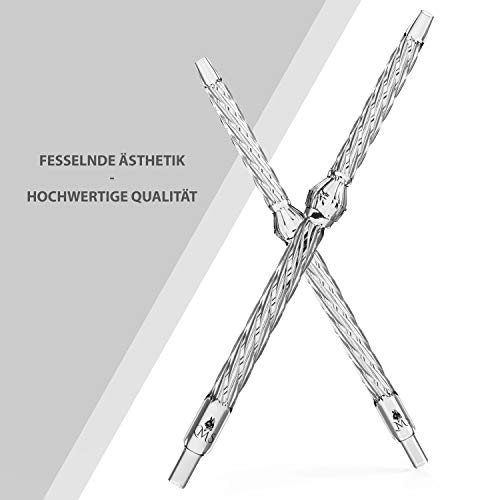 KMS Shisha Schlauch mit Mundstück - Glasmundstück Shisha 40 cm - Hochwertiges Shisha Mundstück aus Kristallglas – Bild 3