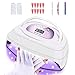 Lampe à ongles LED UV à deux mains, BEENLE Lampe à polymériser les ongles à séchage rapide 220W avec capteur automatique 57 Leds|5 Réglage de la minuterie|Espace plus grand