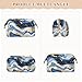 senya Travel Makeup Bag Cosmetic Bag Wide-open Pouch Toiletry bag Make Up Organizer Case with bottles kit for Women Marble Blue Gold White Abstract Graffiti