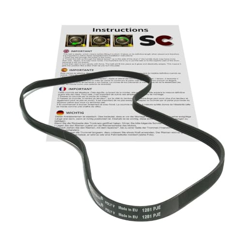 SC Solocorreas - Waschmaschinenriemen 1281 PJE (Schwarz)